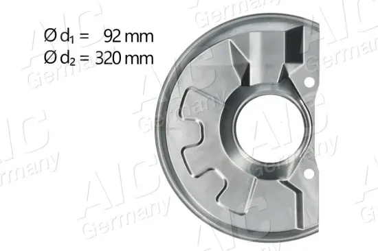 Spritzblech, Bremsscheibe Vorderachse links AIC 71355 Bild Spritzblech, Bremsscheibe Vorderachse links AIC 71355