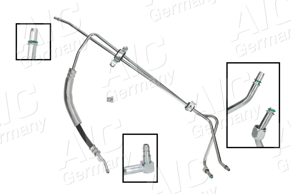 Hydraulikschlauch, Lenkung von Hydraulikpumpe nach Lenkgetriebe von Ausgleichsbehälter nach Hydraulikpumpe AIC 77342Set