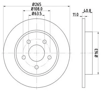 Bremsscheibe Hinterachse MTR 12108534 Bild Bremsscheibe Hinterachse MTR 12108534