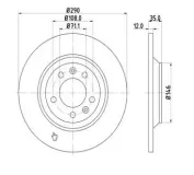 Bremsscheibe Hinterachse MTR 12108562
