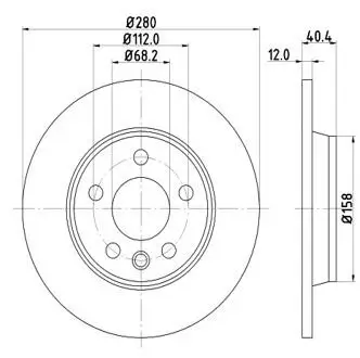 Bremsscheibe Hinterachse MTR 12108579 Bild Bremsscheibe Hinterachse MTR 12108579