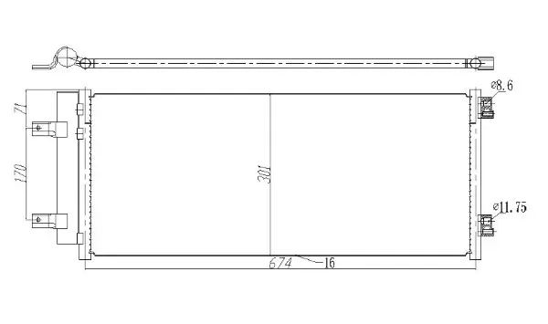 Kondensator, Klimaanlage MTR 13054342