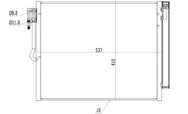 Kondensator, Klimaanlage MTR 13054344