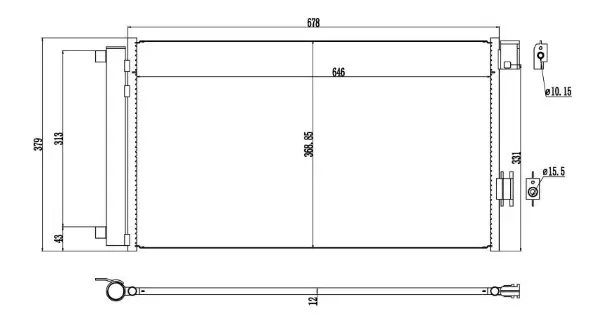 Kondensator, Klimaanlage MTR 13054349