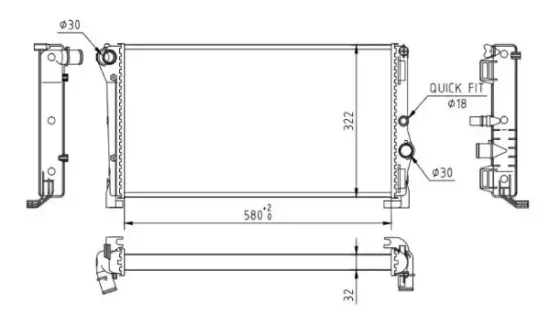 Kühler, Motorkühlung MTR 13054352 Bild Kühler, Motorkühlung MTR 13054352