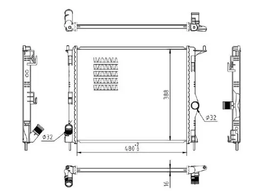Kühler, Motorkühlung MTR 13054357