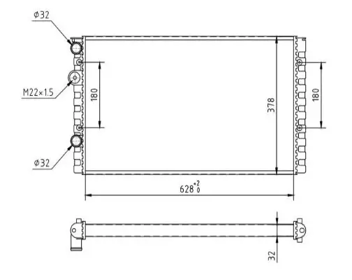 Kühler, Motorkühlung MTR 13054360 Bild Kühler, Motorkühlung MTR 13054360