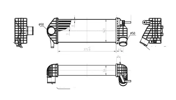 Ladeluftkühler MTR 13054361