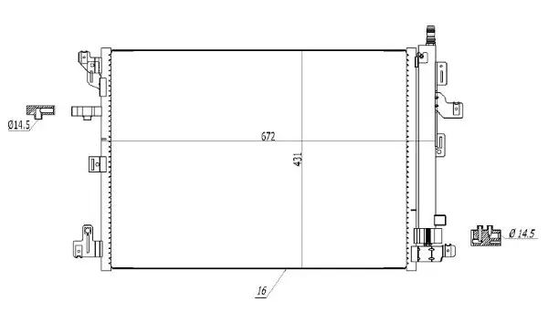 Kondensator, Klimaanlage MTR 13054364