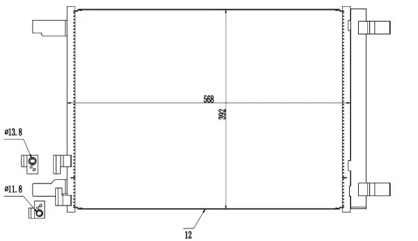 Kondensator, Klimaanlage MTR 13054367