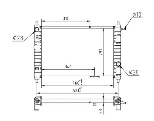 Kühler, Motorkühlung MTR 13054368 Bild Kühler, Motorkühlung MTR 13054368