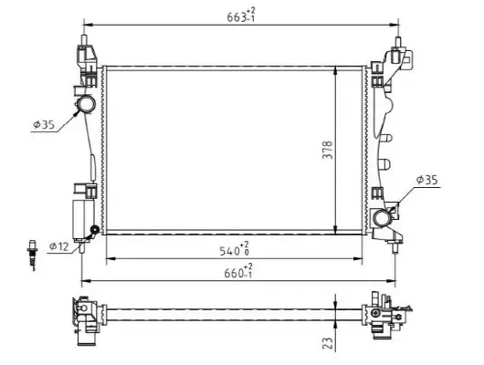 Kühler, Motorkühlung MTR 13054369 Bild Kühler, Motorkühlung MTR 13054369