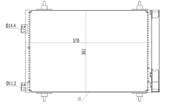 Kondensator, Klimaanlage MTR 13054370