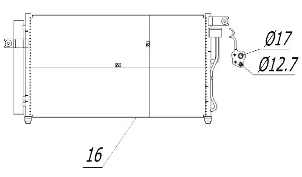 Kondensator, Klimaanlage MTR 13054374