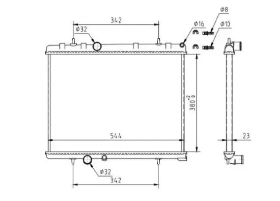 Kühler, Motorkühlung MTR 13054377 Bild Kühler, Motorkühlung MTR 13054377
