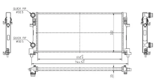 Kühler, Motorkühlung MTR 13054384 Bild Kühler, Motorkühlung MTR 13054384