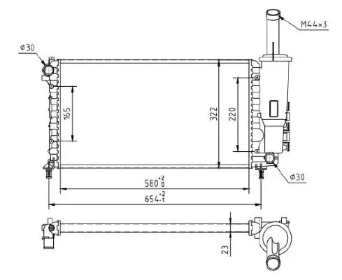 Kühler, Motorkühlung MTR 13054395 Bild Kühler, Motorkühlung MTR 13054395