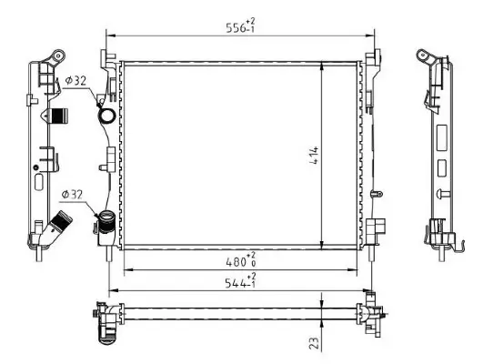Kühler, Motorkühlung MTR 13054399