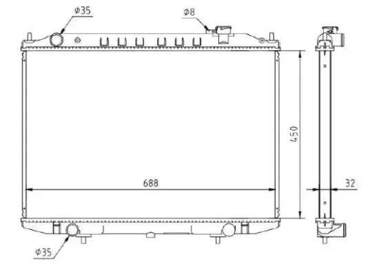 Kühler, Motorkühlung MTR 13054405 Bild Kühler, Motorkühlung MTR 13054405