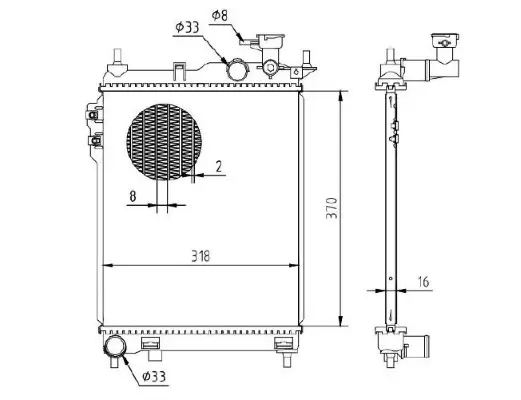 Kühler, Motorkühlung MTR 13054414 Bild Kühler, Motorkühlung MTR 13054414