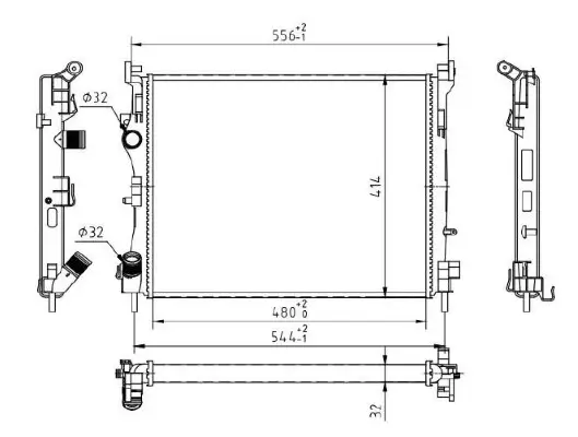 Kühler, Motorkühlung MTR 13054416 Bild Kühler, Motorkühlung MTR 13054416