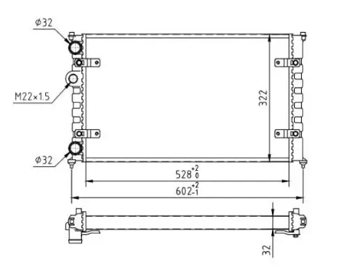 Kühler, Motorkühlung MTR 13054427 Bild Kühler, Motorkühlung MTR 13054427