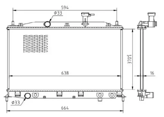 Kühler, Motorkühlung MTR 13054428 Bild Kühler, Motorkühlung MTR 13054428