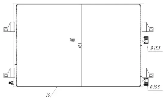Kondensator, Klimaanlage MTR 13054430 Bild Kondensator, Klimaanlage MTR 13054430