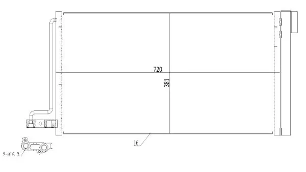Kondensator, Klimaanlage MTR 13054431