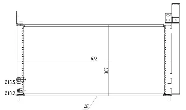 Kondensator, Klimaanlage MTR 13054434