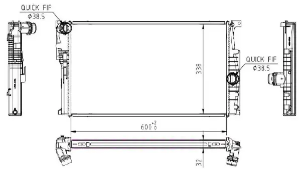 Kühler, Motorkühlung MTR 13054437