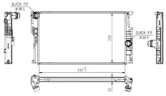 Kühler, Motorkühlung MTR 13054437 Bild Kühler, Motorkühlung MTR 13054437