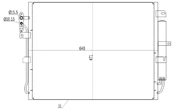 Kondensator, Klimaanlage MTR 13054441