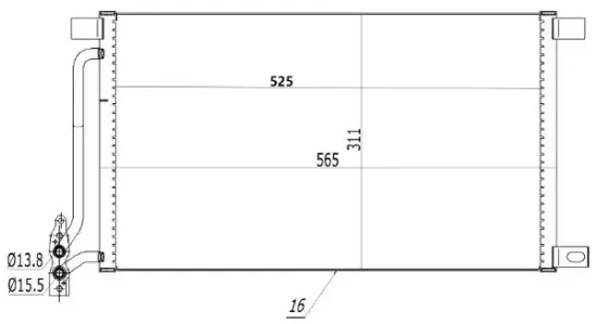 Kondensator, Klimaanlage MTR 13054450 Bild Kondensator, Klimaanlage MTR 13054450
