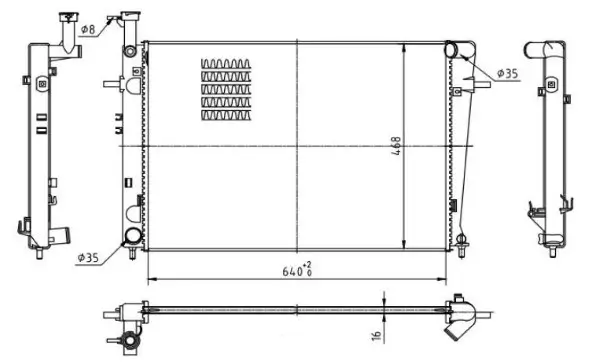 Kühler, Motorkühlung MTR 13054457