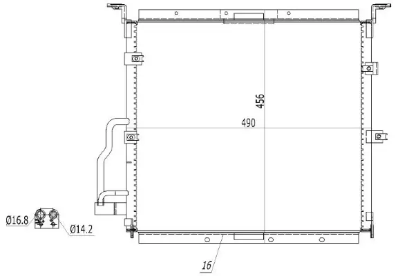 Kondensator, Klimaanlage MTR 13054460