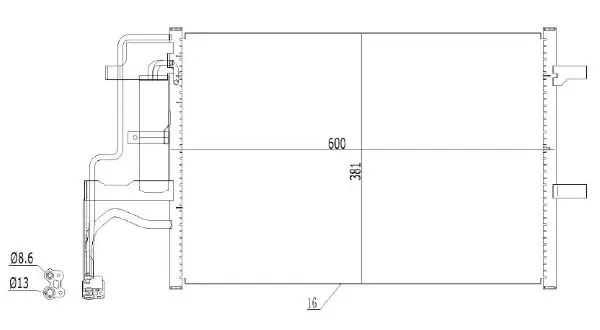 Kondensator, Klimaanlage MTR 13054465