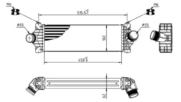 Ladeluftkühler MTR 13054468