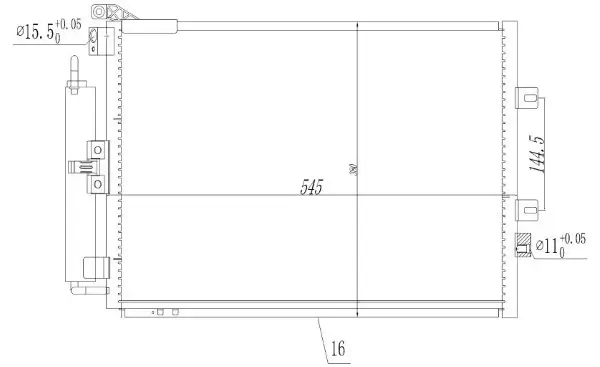 Kondensator, Klimaanlage MTR 13054473
