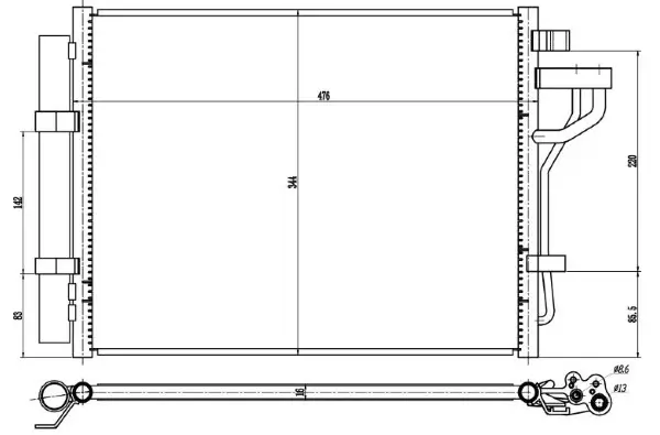 Kondensator, Klimaanlage MTR 13054474