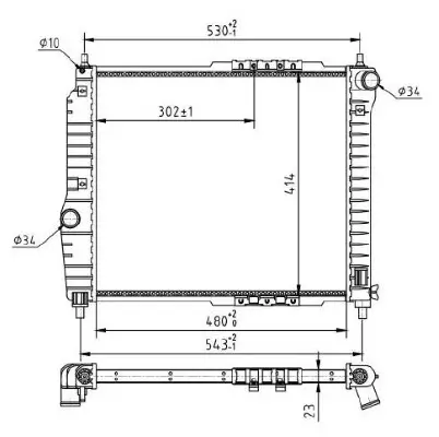 Kühler, Motorkühlung MTR 13054479 Bild Kühler, Motorkühlung MTR 13054479
