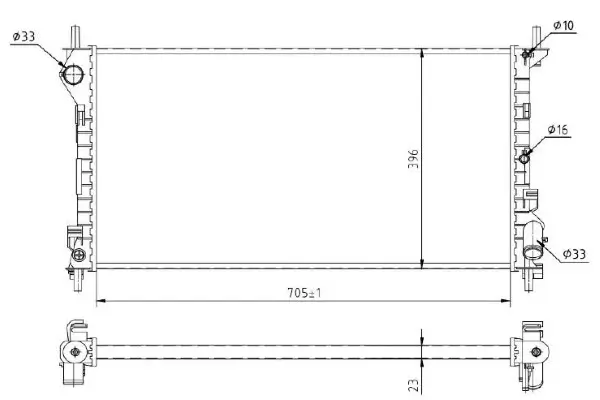 Kühler, Motorkühlung MTR 13054481