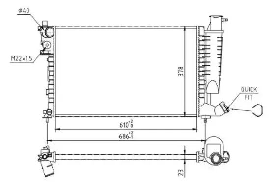 Kühler, Motorkühlung MTR 13054483 Bild Kühler, Motorkühlung MTR 13054483