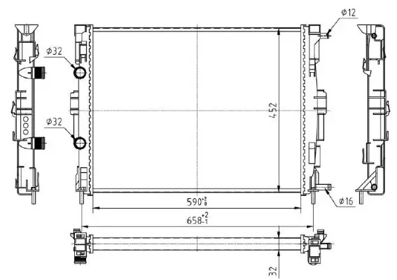 Kühler, Motorkühlung MTR 13054489