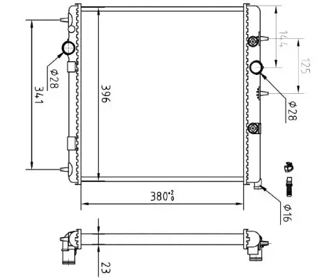 Kühler, Motorkühlung MTR 13054490 Bild Kühler, Motorkühlung MTR 13054490
