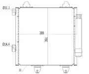 Kondensator, Klimaanlage MTR 13054493