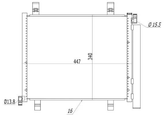 Kondensator, Klimaanlage MTR 13054494