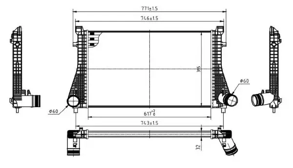 Ladeluftkühler MTR 13054499