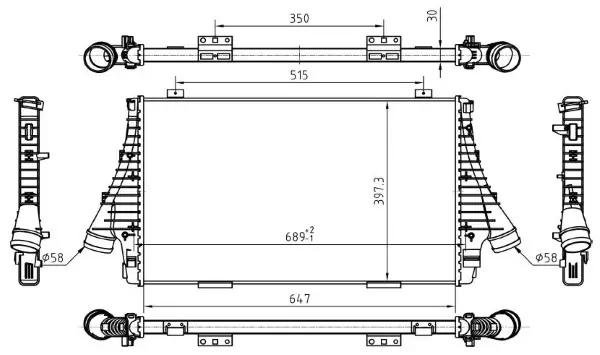 Ladeluftkühler MTR 13054503