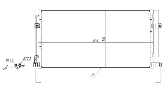 Kondensator, Klimaanlage MTR 13054506 Bild Kondensator, Klimaanlage MTR 13054506